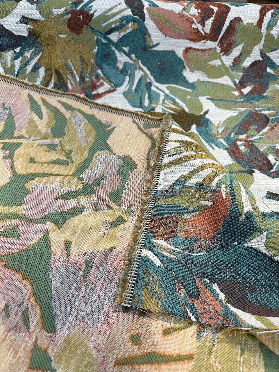 1 Yard Tropicalize Multi Color Tapestry Chenille Upholstery Fabric 57 Inches Wide